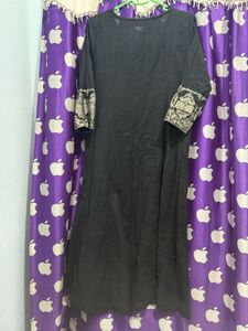 Elegant Black Kurta with Gold print