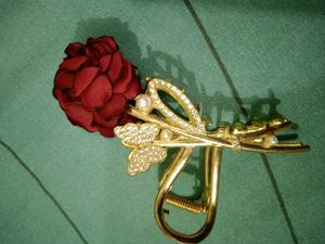 Elegant Rose Hair Claw Clip