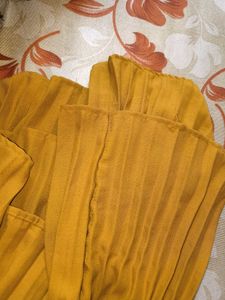 Yellow Floral Sheer Bell Sleeve Top
