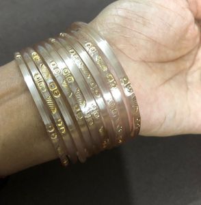 💫Glossy Finished Set of 21 Glass Bangles 💫