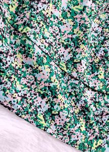 Floral Green Flared Dress