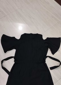 Black Cold Shoulder Jumpsuit