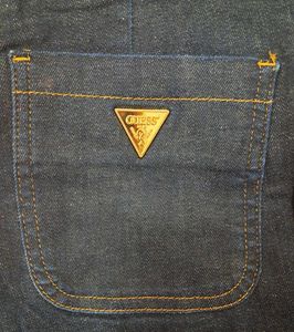 Guess Vintage Navy Blue Wide Leg Jeans