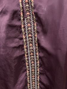 LUCKY BRAND Embroidered Burgundy Blouse
