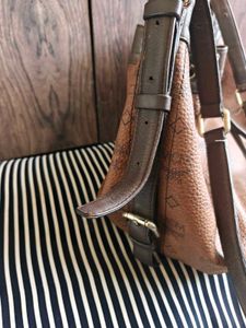MCM Monogram Drawstring Bucket Bag