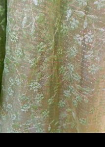 bust 38 Elegant Green Embroidered Gown