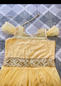 Stunning Yellow Embellished Gown