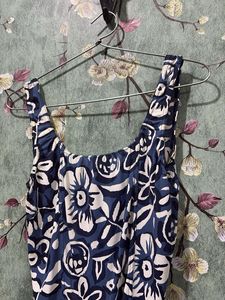 Navy Floral Print One-Piece Swimsuit