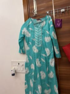 Stylish Teal Floral Kurta