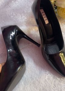 Elegant Black Patent Stiletto Heels