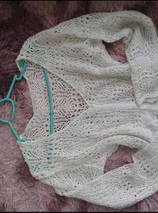 White Lace cardigan/top