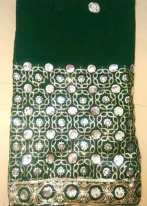 Sparkling Green Sequin Scarf
