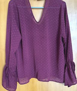 Maroon evening top