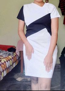 Chic Color Block Mini Dress(shapewear)