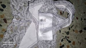 White Lace Trim Briefs