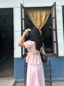 Chic Pink Peplum Top