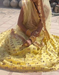 Yellow Lehenga With Stitched Blouse And Dupta