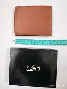 Fidato Brown Leather Wallet - 12x9cm