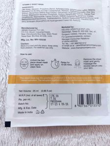 The Man Company Vitamin C Sheet Mask with Hyaluron