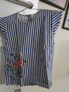 Blue Stripe Top