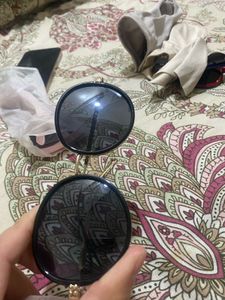 Chic Round Red Frame Sunglasses