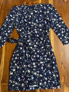KOREAN Chic Floral Print Wrap Dress