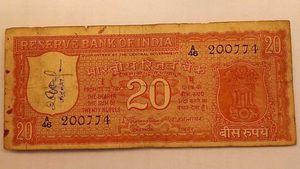 Rare Gandhi ₹5 and First Issue ₹20 Combo
