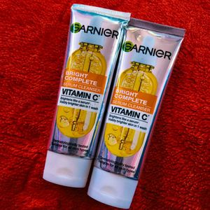 Combo Of 3 Garnier Vitamin C + Serum Face Wash | V