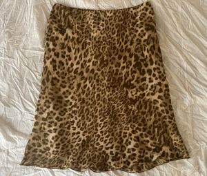 Leopard Print Midi Skirt