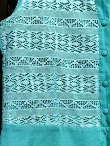 Teal Lace Top