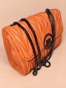 Light brown Quilted Chain Shoulder Bag