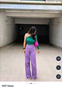 H&amp;m wide leg lavender pants🪻with tag.
