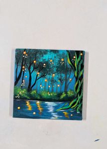Enchanting Forest Night Painting