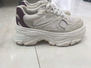 WESTSIDE Off-White Chunky Sneakers