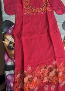 Pink Floral Kurta Set