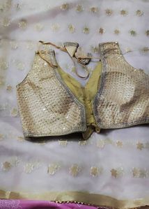 Designer Sequined Blouse with Saree