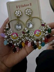 Boho Multicolor Hoop Earrings