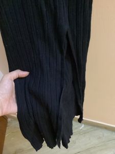 Bershka Black maxi Dress with side slit