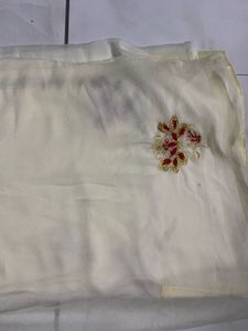 Elegant Embroidered pure Saree