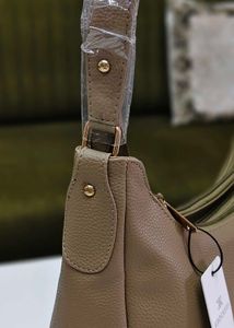 Stylish Taupe Hobo Shoulder Bag