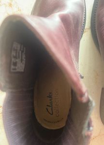 Clarks Burgundy Ankle Boots