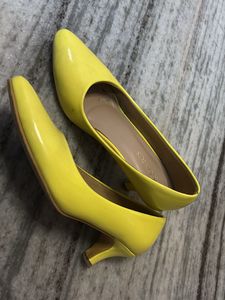 Bright Yellow Patent Heels