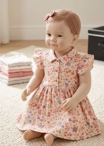 Cute Floral Print Dress for Baby Girl