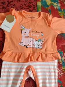 Babyoye Girls Romper Coral