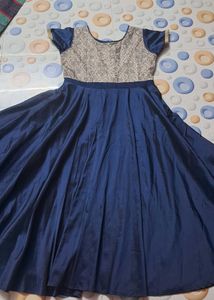 Elegant Navy Blue Ethnic Gown