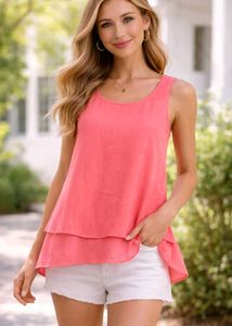 Peach Chiffon Top