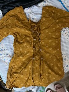 Mustard Yellow Dori Kurti