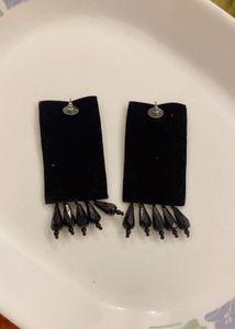 New Boho Beaded Chevron Dangle Earrings