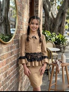 Girls' Stylish Tan Outfit