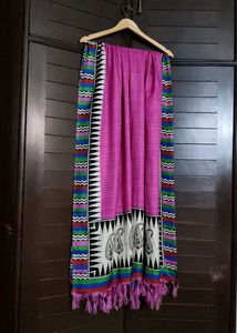 Dark Pink Bhagalpuri Tussar Silk Dupatta